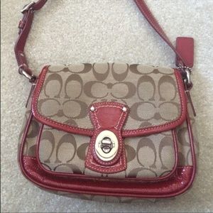 Coach red Penny flap